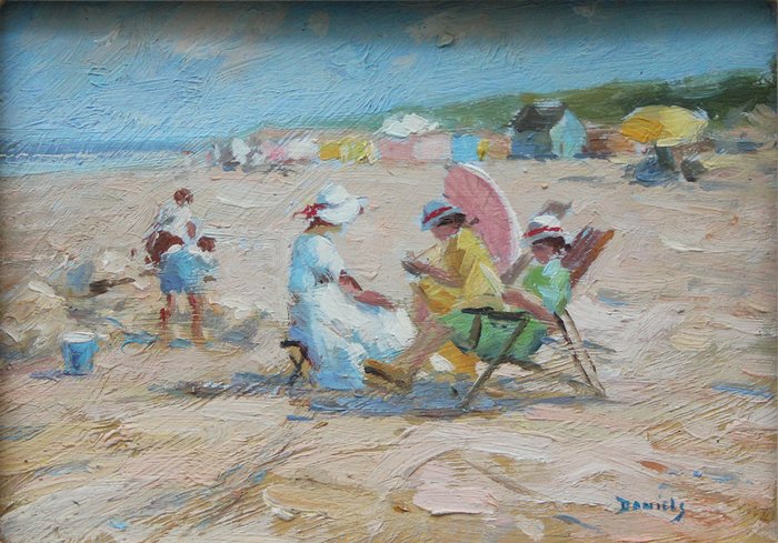 Daniels ( Dutch, 20th Century) - Beach scene