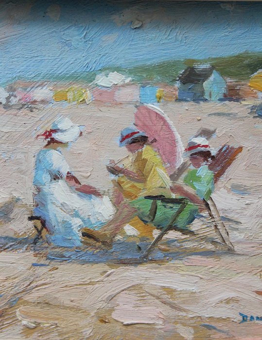 Daniels ( Dutch, 20th Century) - Beach scene