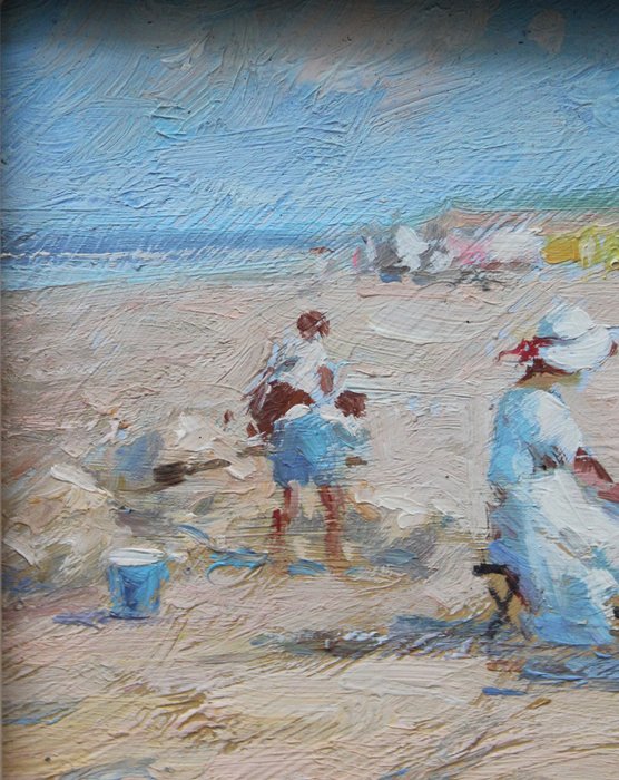 Daniels ( Dutch, 20th Century) - Beach scene