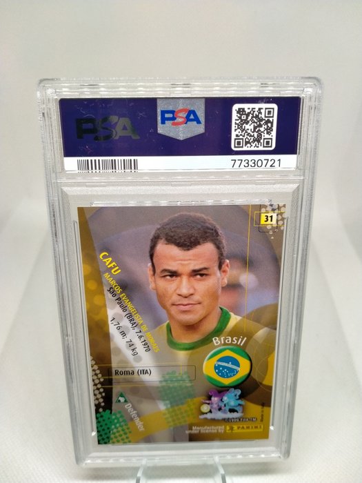 2002 - Panini - World Cup Korea/Japan Exclusive - Cafu - #31 - 1 Graded card - PSA 9