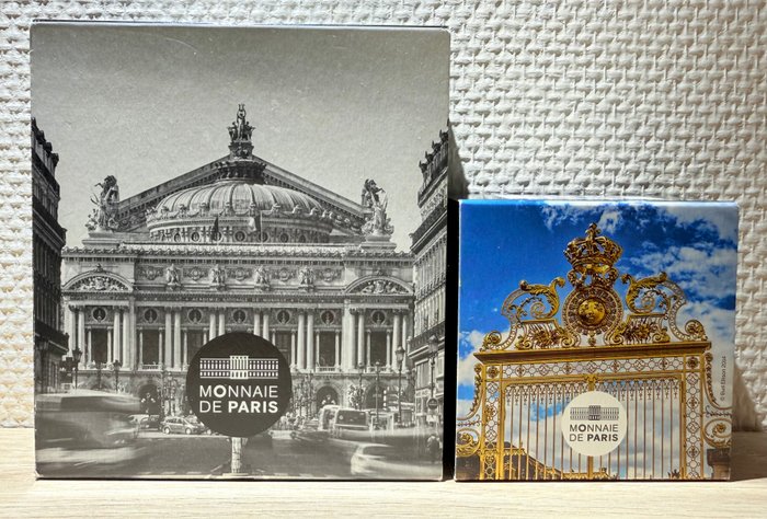 Frankrig. 10 Euro 2016/2018 "Opéra Garnier" + "Grille de Versailles" (2 monnaies) Proof