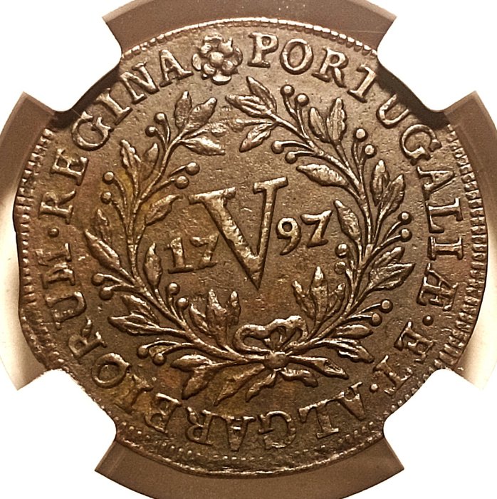 Portugal D Maria I (1786-1799) V Reis 1797 - NGC - AU  (Ingen mindstepris)