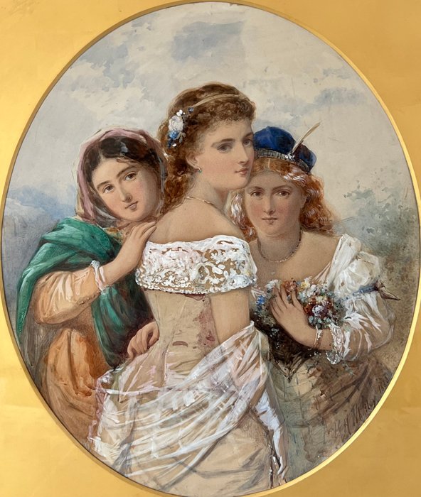 Henry Whatley (1842-1901) - Portraits of three Scottish beauties