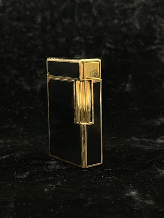 S.T. Dupont - Rare Vintage Black Large Ligne 1 - Lighter - Forgyldt, Laque de Chine