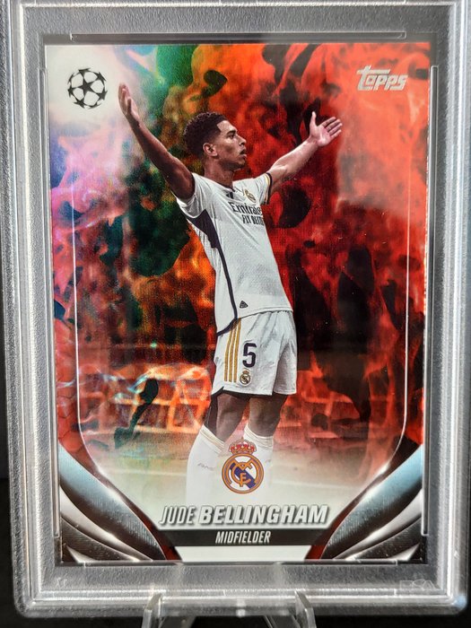 2023/24 Topps UEFA CC Jude Bellingham #112 Inferno Foil PSA 9 Graded card