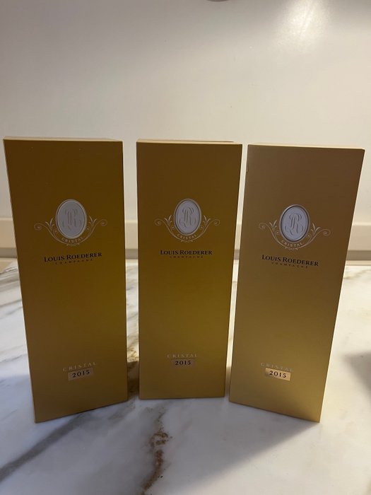 2015 Louis Roederer, Cristal - Reims Brut - 3 Flasker (0,75 L)