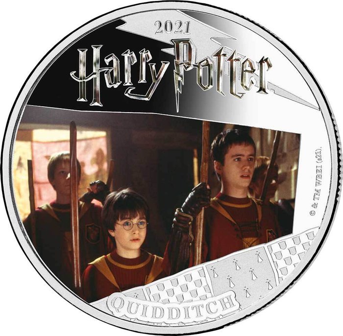 Samoa. 5 Dollars 2021 "Quidditch - Harry Potter", 1 Oz (.999)  (Ingen mindstepris)