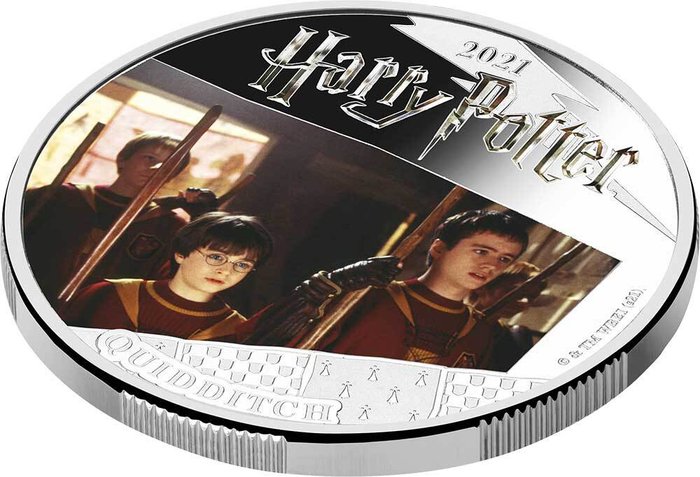 Samoa. 5 Dollars 2021 "Quidditch - Harry Potter", 1 Oz (.999)  (Ingen mindstepris)