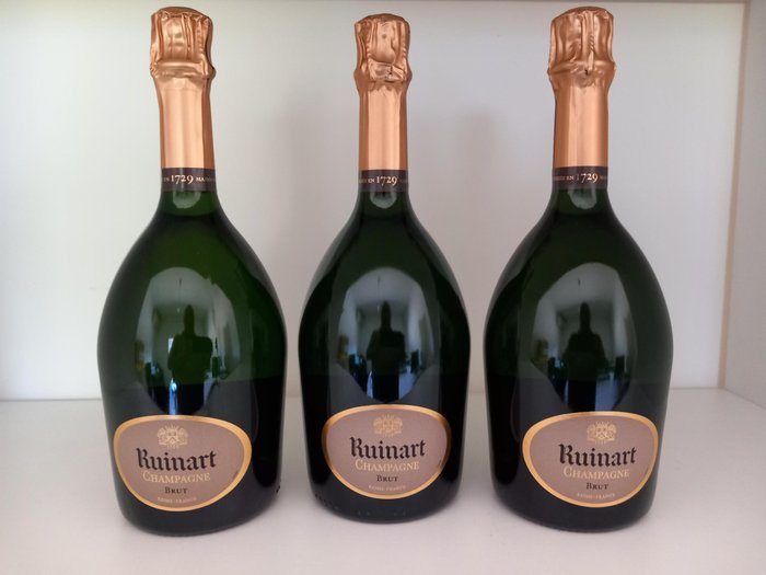 Ruinart, R de Ruinart - Champagne Brut - 3 Flasker (0,75 L)