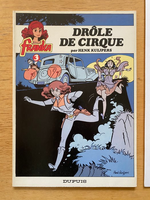 Franka - Voorschets voorplat: Drôle de circus - 2 Original tegning + bog - 1983