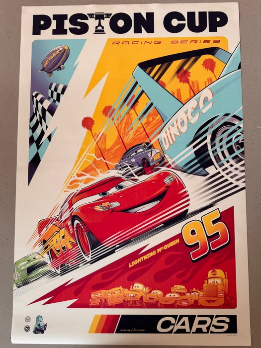 Cars Poster XL - Biler - Piston Cup - Racing Series