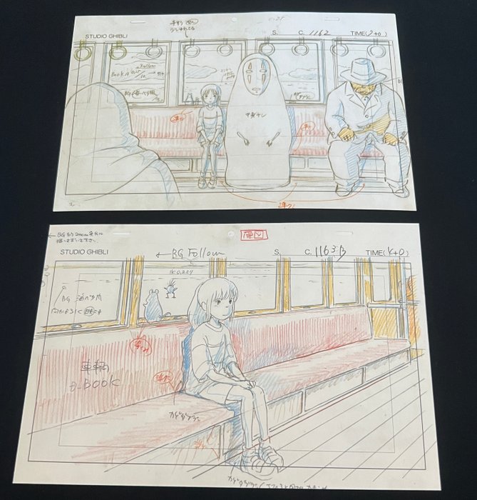 Spirited Away - 2 Anime Layout set, UV LIGHT TESTED, Free Shipping