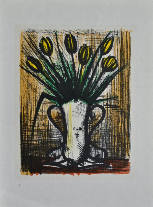 Bernard Buffet (1928-1999) - Les fleurs (10 lithographies)