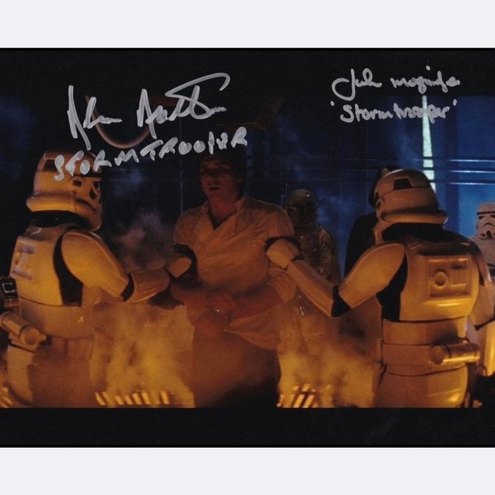 Star Wars - Double Signed by Alan Austen and John Mogridge - (Carbon Chamber Stormtroopers)