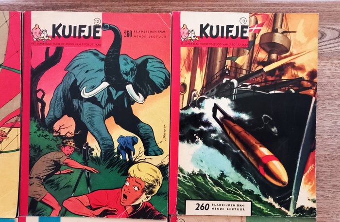 Kuifje - 12 x bundeling Kuifje met rode rug - 12 Albums - Første udgave - 1962/1964