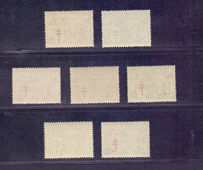 Belgien 1934 - Komplet bind med serier 'Ridder', Leopold III 'Invaliden' m.fl. - OBP/COB 384/403