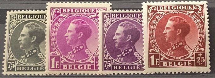 Belgien 1934 - Komplet bind med serier 'Ridder', Leopold III 'Invaliden' m.fl. - OBP/COB 384/403