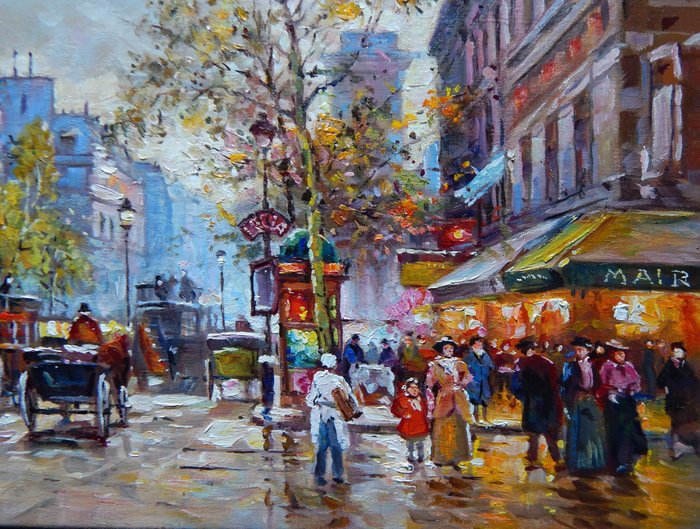 Vladimir.Petriv(1969) - Lively Parisian Street