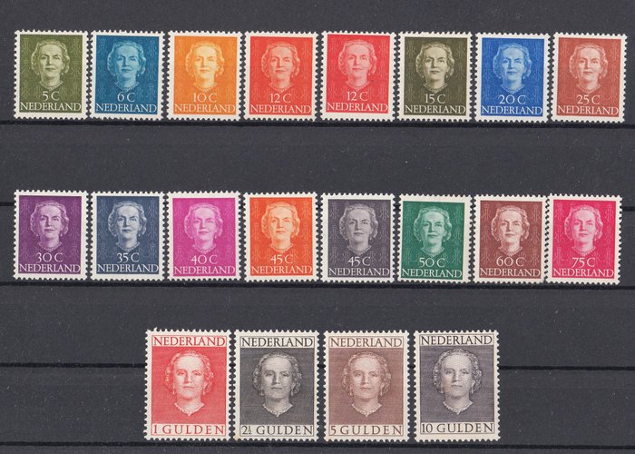 Holland 1949 - MNH Dronning Juliana ("en face") - NPVH 518/537