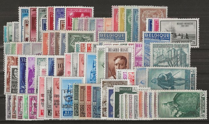 Belgien 1946/1949 - 4 næsten komplette bind - OBP/COB tussen 725 en 822