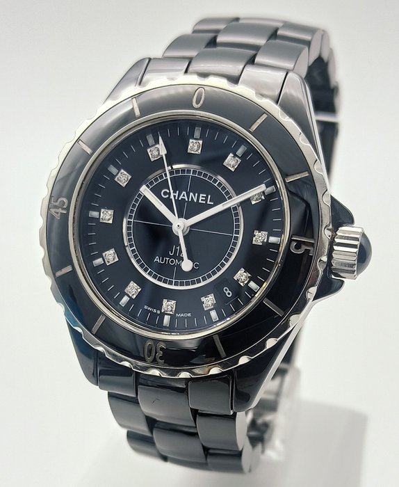 Chanel - J12 Black Cemaric Automatic (with 12 diamonds) - Ingen mindstepris - H1626 - Unisex - 2011-nu