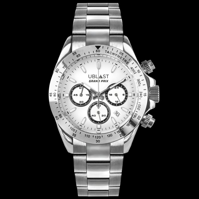 Ublast - " NO RESERVE PRICE " Grand Prix Chronograph - REFUBGP39WH - Ingen mindstepris - Mænd - Ny