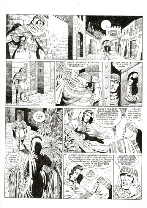 Mitton, Jean-Yves - 1 Original page - Ben Hur T4 - Golgotha - 2010