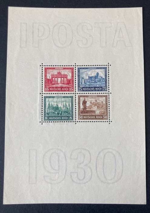 Tyske Kejserrige 1930 - iPosta blok 2 - Internation Philatelic Exhibition