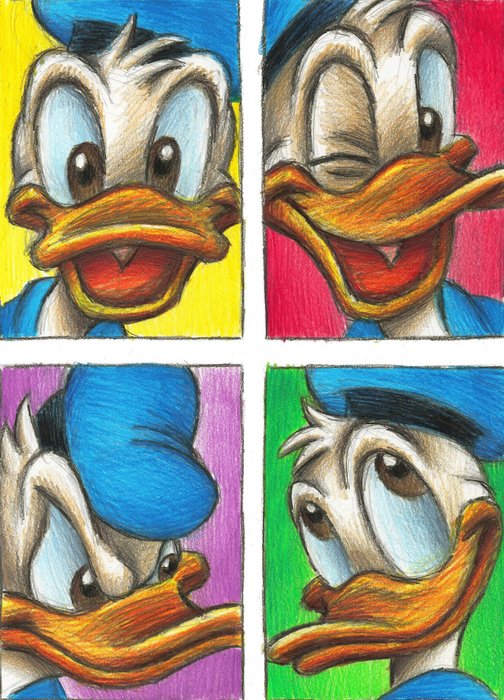 Joan Vizcarra - Donald Duck Andy Warhol Tribute - Fine Art Giclée - Artist Proof (A.P.)