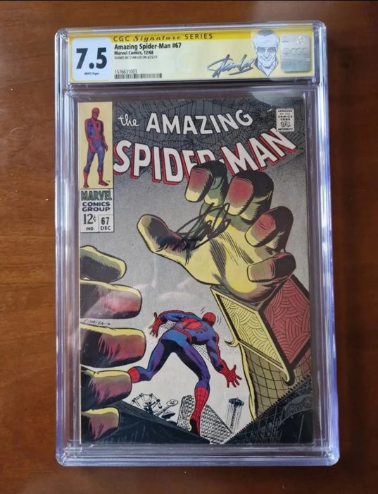 Amazing Spider-Man #67 - Signed by Stan Lee - 1 Signed graded comic - 1968 - CGC 7.5