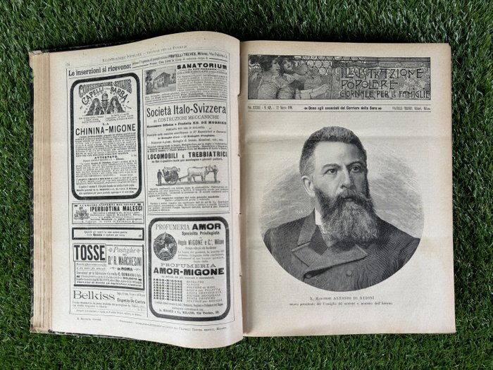 Illustrazione Popolare nn 1/52 annata completa rilegata - 1 Magasin - Første udgave - 1896