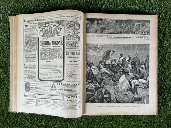 Illustrazione Popolare nn 1/52 annata completa rilegata - 1 Magasin - Første udgave - 1896