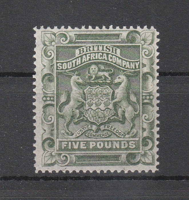 British South Africa Company 1892 - Frimærke 5 pund (5 pund) ustemplet uden tyggegummi - Mi.Nr. 10