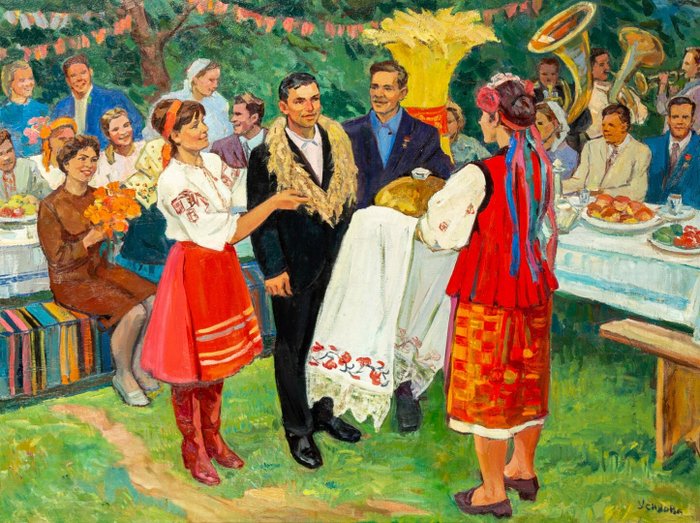 Evdokia Grigorievna Usikova (1913-1996) - Festa del grano - XL FORMAT