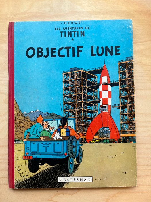 Tintin T16 - Objectif Lune (B11) - C - 1 Album - Genoptryk - 1954