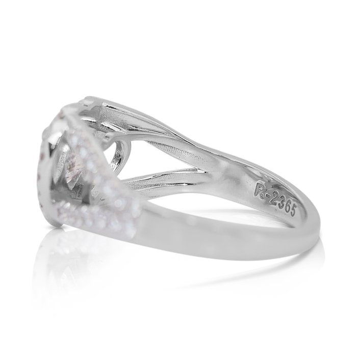 Ring - 18 kraat Hvidguld -  1.53ct. tw. Diamant (Natur) - Diamant - Fantastisk hjerte diamant