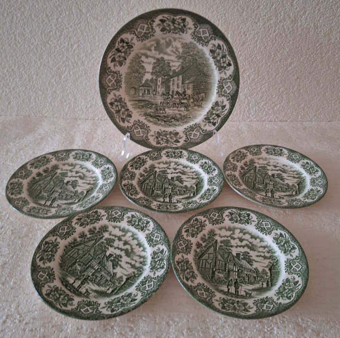 English Ironstone Tableware - Middagstallerken (6) - Jernsten