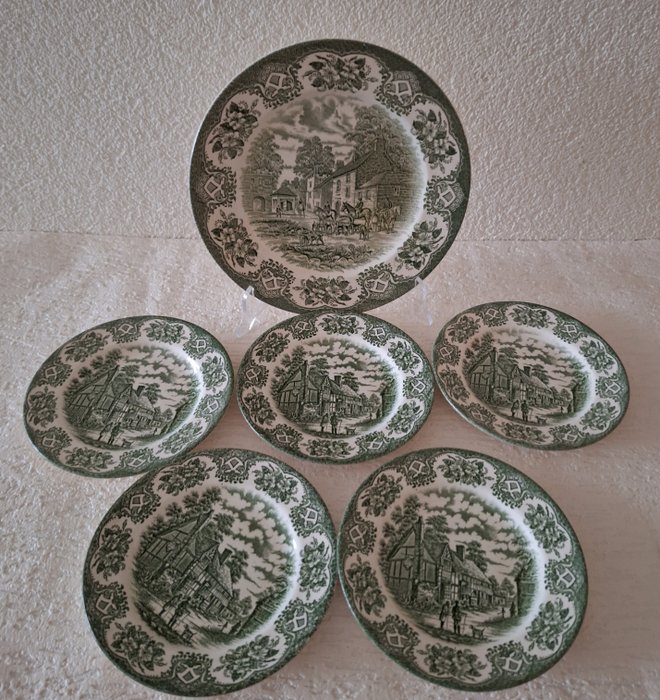 English Ironstone Tableware - Middagstallerken (6) - Jernsten