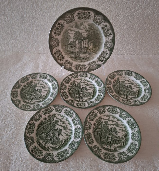 English Ironstone Tableware - Middagstallerken (6) - Jernsten