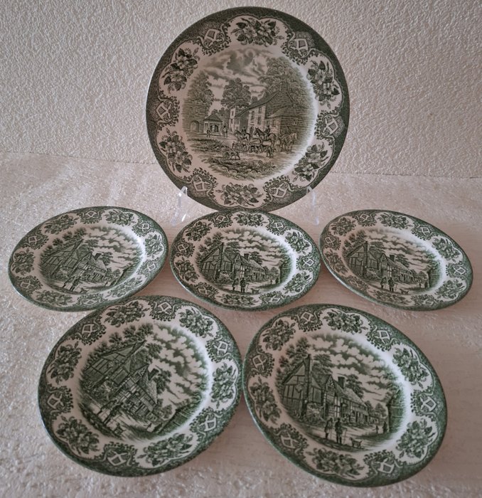 English Ironstone Tableware - Middagstallerken (6) - Jernsten