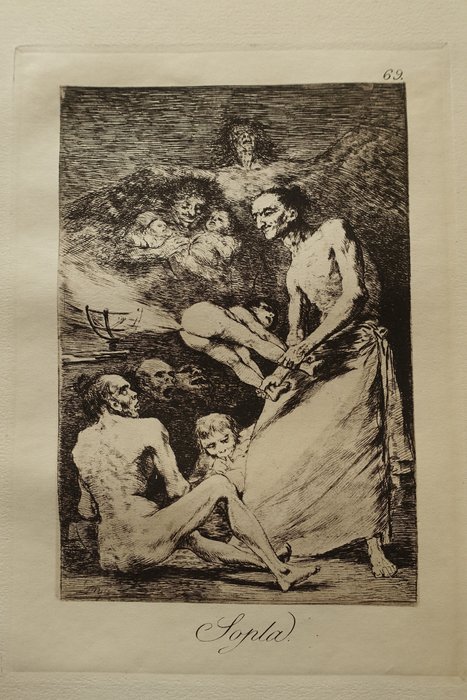 Francisco José De Goya y Lucientes (1746-1828) after - Sopla (Es bläst) Blatt #69