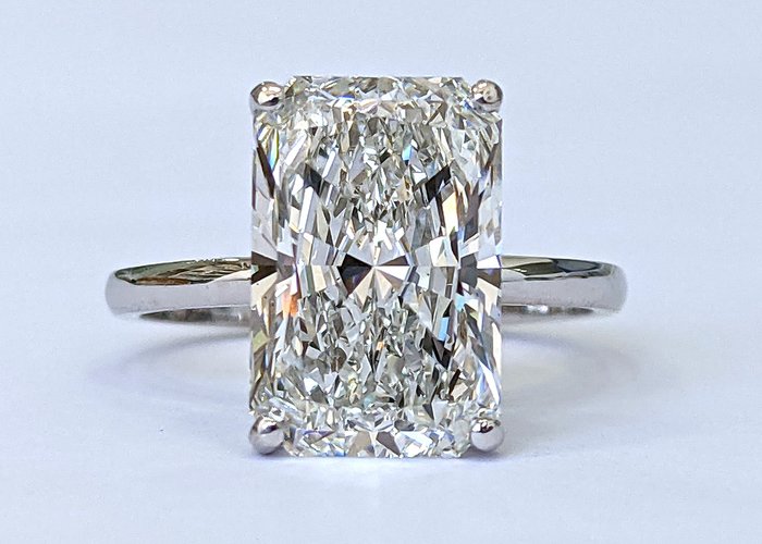 Ingen mindstepris - Ring - 14 karat Hvidguld -  4.82ct. tw. Diamant (Laboratoriedyrket) - G VVS2 IGI