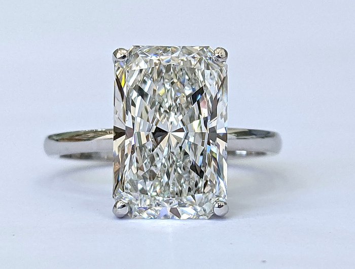 Ingen mindstepris - Ring - 14 karat Hvidguld -  4.82ct. tw. Diamant (Laboratoriedyrket) - G VVS2 IGI