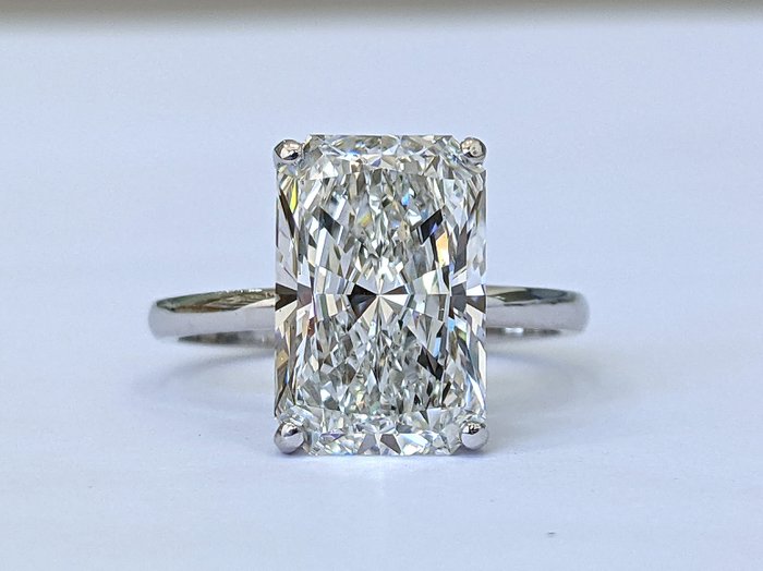 Ingen mindstepris - Ring - 14 karat Hvidguld -  4.82ct. tw. Diamant (Laboratoriedyrket) - G VVS2 IGI