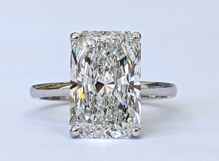 Ingen mindstepris - Ring - 14 karat Hvidguld -  4.82ct. tw. Diamant (Laboratoriedyrket) - G VVS2 IGI