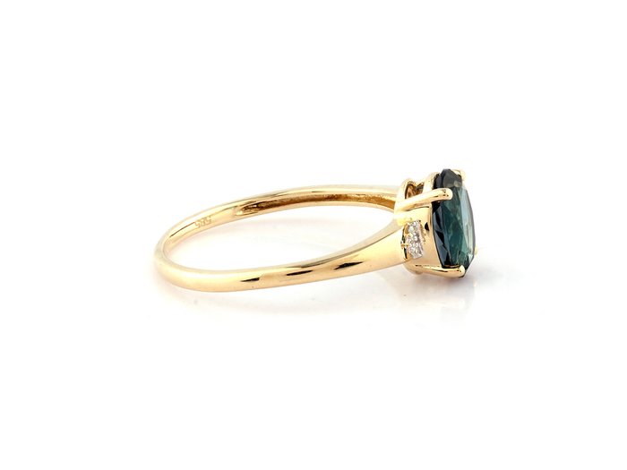 Ingen mindstepris - Ring - 14 karat Gulguld -  1.47ct. tw. Topas - Diamant