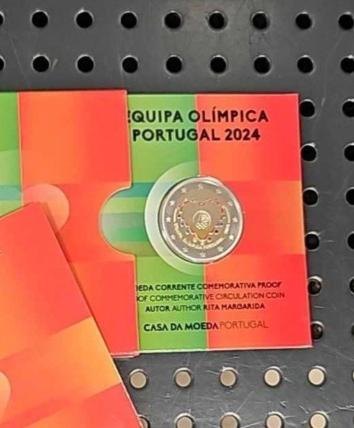 Portugal. 2 Euro 2024 "Equipa Olimpica Portugal" Proof  (Ingen mindstepris)