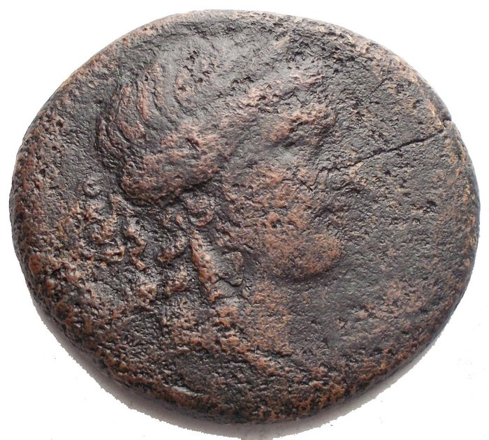 Romerska republiken. Q Oppius. Dupondius 46 BC. Very Rare