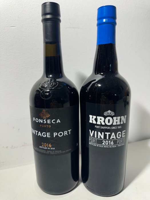 2016 Krohn  2016 Fonseca - Vintage Port -  Douro  - 2 Flasker (0,75 L)