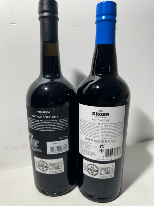 2016 Krohn  2016 Fonseca - Vintage Port -  Douro  - 2 Flasker (0,75 L)